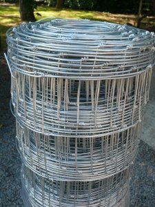 Galvanised stock fence